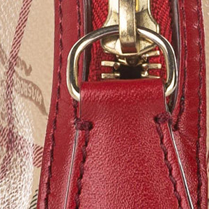 Haymarket Check Canvas Crossbody Bag Red - Bag Religion