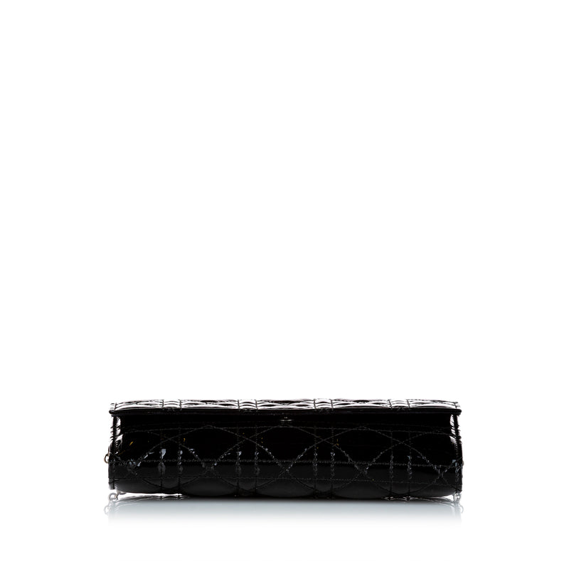Cannage Patent Leather Chain Flap Black - Bag Religion