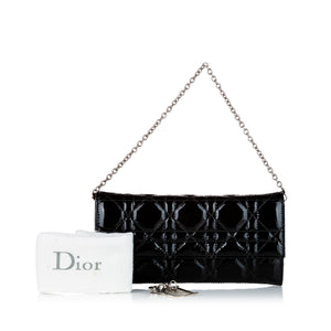 Cannage Patent Leather Chain Flap Black - Bag Religion