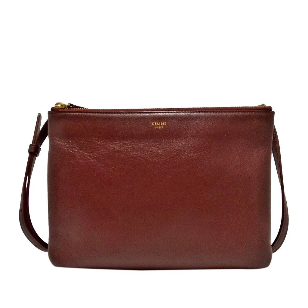 Trio Leather Crossbody Bag Red - Bag Religion