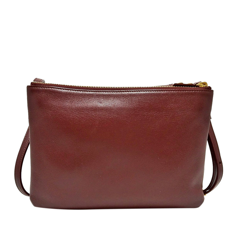 Trio Leather Crossbody Bag Red - Bag Religion