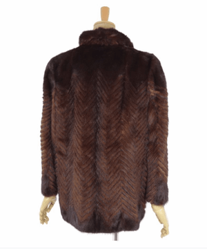 Mink Fur Ladies Coat in Brown