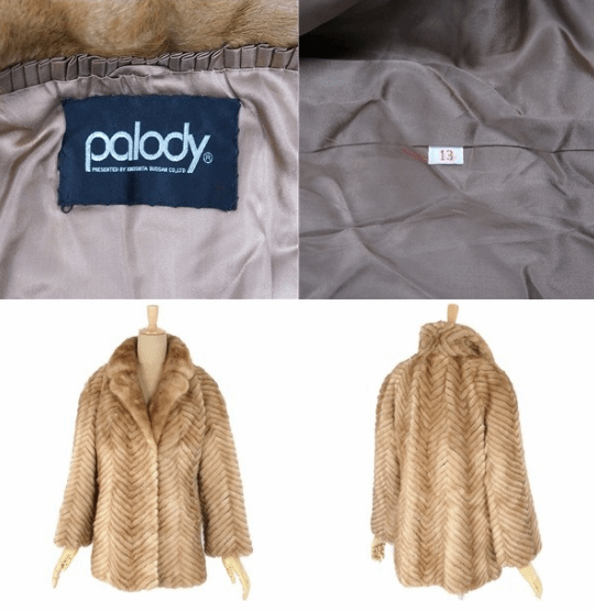 Soft Mink Fur Ladies Coat in Beige