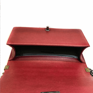 Medium Boy Flap in Stitched Calfskin Leather with RHW
