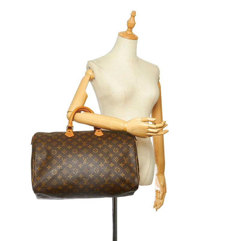 Louis Vuitton Speedy 40 Brown Cloth ref.428783 - Joli Closet