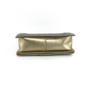 Boy Bag in Gold & Silver Lambkin Leather with Antique Ruthenium Hardware