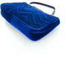 Marmont Matelasse Medium Shoulder Bag in Blue Suede