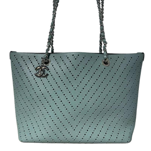 Large Perforated Shopping Tote Green SHW