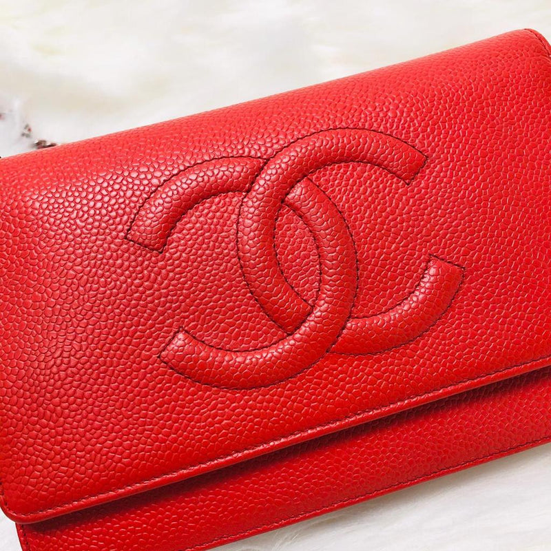 Chanel Caviar Timeless CC Wallet on a Chain