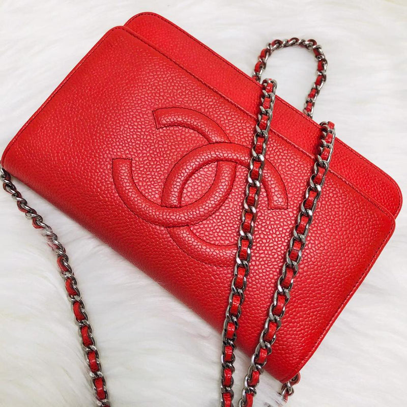 CHANEL Timeless Classic WOC Goatskin Wallet on Chain Bag