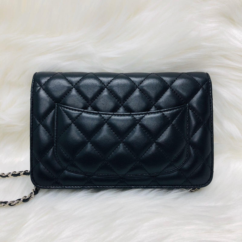 Chanel Classic Wallet On Chain Quilted Silver  GB