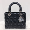 Medium Lady Dior Black Cannage Lambskin Bag with SHW