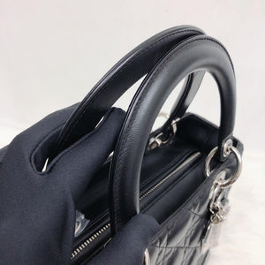 Medium Lady Dior Black Cannage Lambskin Bag with SHW