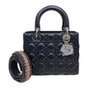 Medium Lady Dior Black Cannage Lambskin Bag with SHW