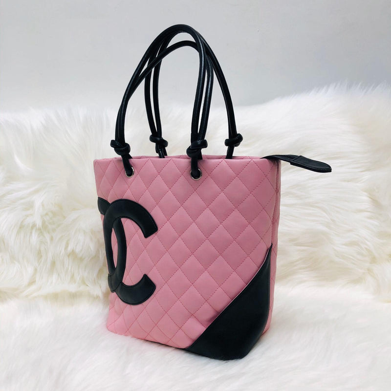 Cambon Ligne Quilted Tote Bag in Pink