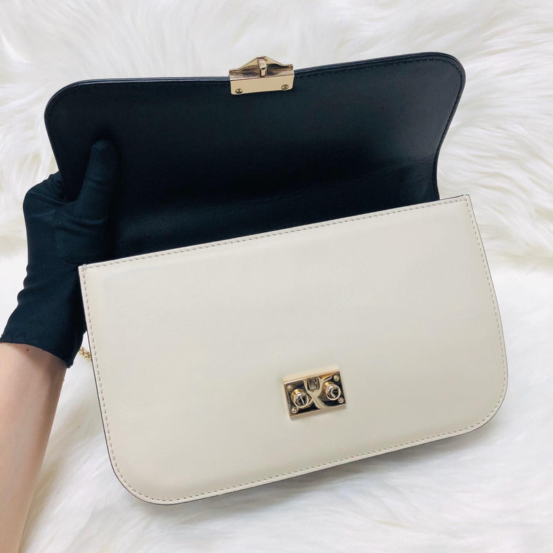 Rockstud Glam Lock Medium Leather Flap Bag in Tri Color