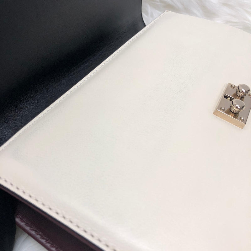 Rockstud Glam Lock Medium Leather Flap Bag in Tri Color