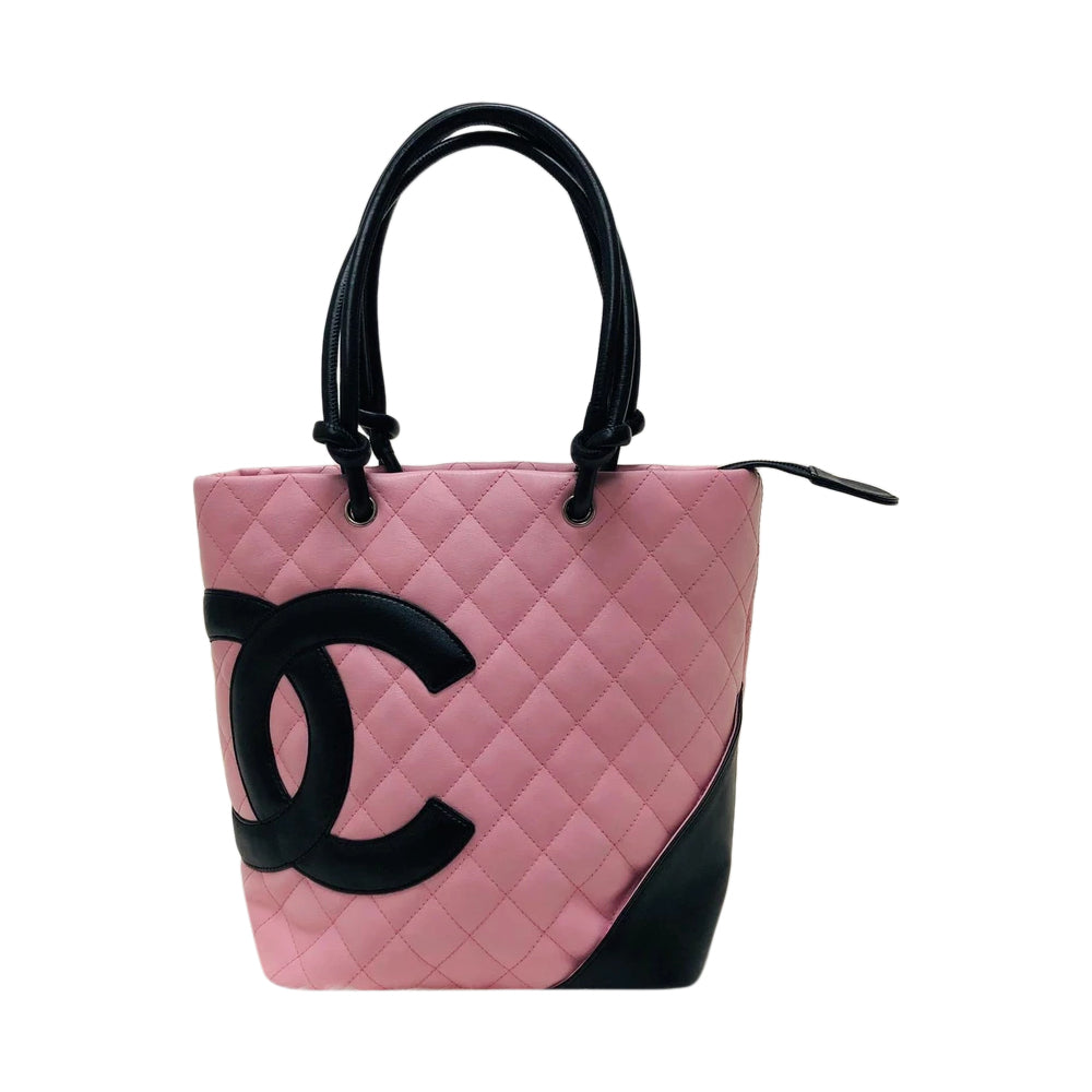 Cambon Ligne Quilted Tote Bag in Pink