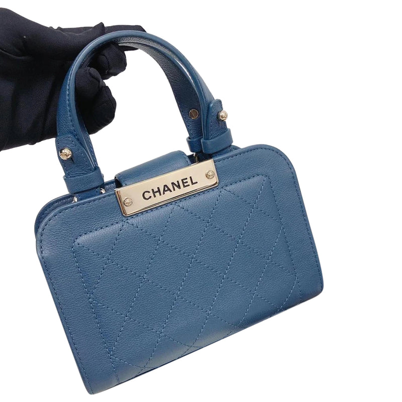 Chanel Small Buttons black grained calfskin ghw