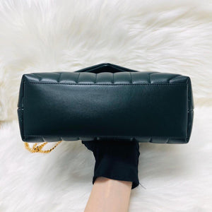 Loulou Matelassé "Y" Calfskin Leather Small Black