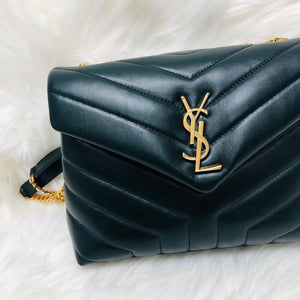 Loulou Matelassé "Y" Calfskin Leather Small Black