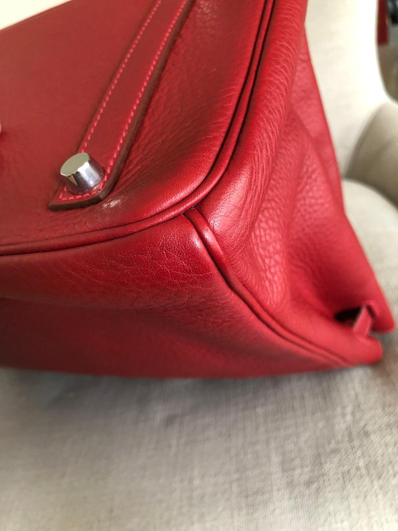 Hermes Birkin 35 Rouge Casaque Clemence Palladium Hardware