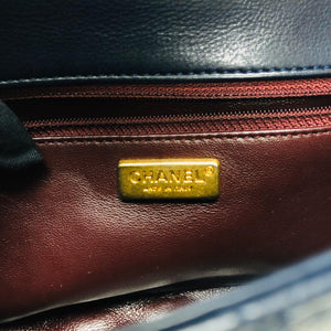 Studded Rock the Corners Flap Bag in Dark Blue