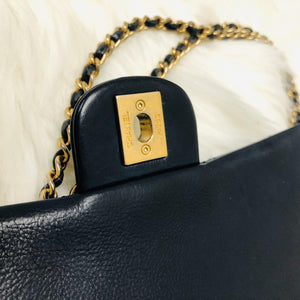 Studded Rock the Corners Flap Bag in Dark Blue