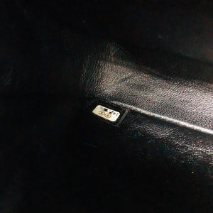 East West Flap Bag in Black Patent Leather with SHW