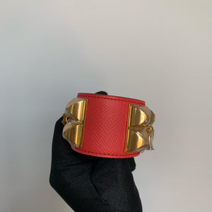 Collier De Chien CDC Rose Jaipur Epsom Leather Bracelet GHW