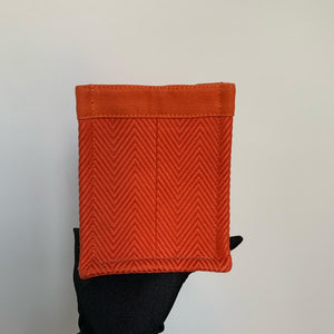 Chevron Abaca Orange Mini H Bag