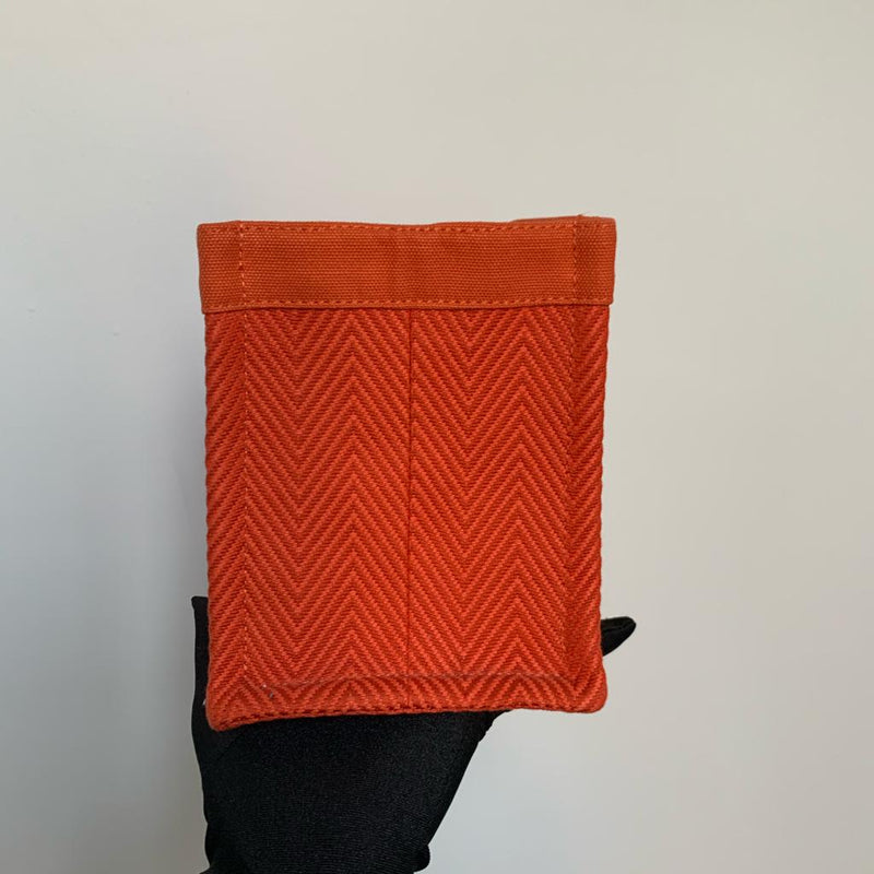 Chevron Abaca Orange Mini H Bag