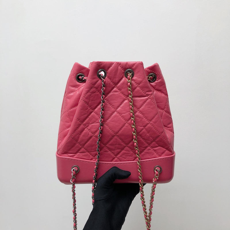 1000% AUTH! 🌸 Chanel Gabrielle Small Pink Backpack Bag