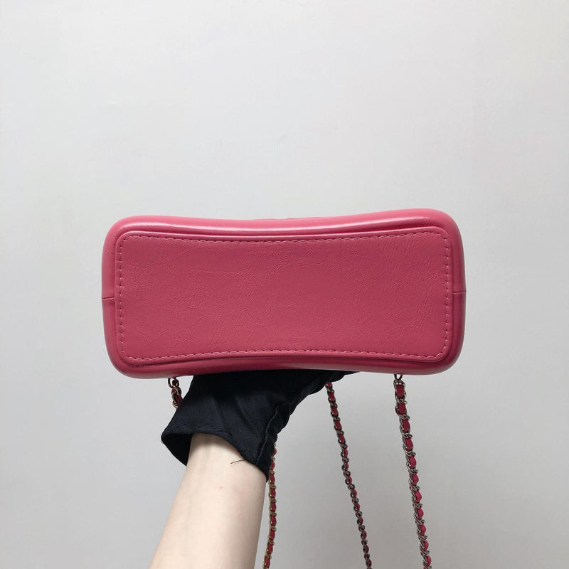 Gabrielle Backpack in Pink Quilted Calfskin Leather Small