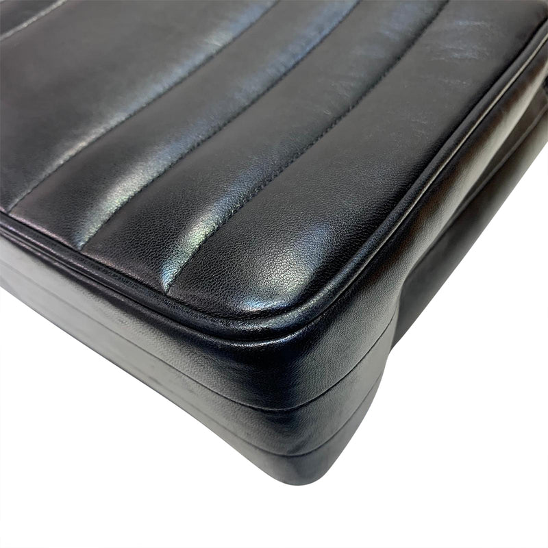 Vintage Top Handle Vertical Quilt Medium Lambskin Black