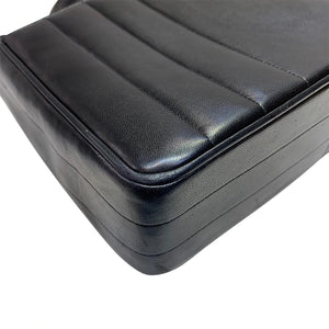 Vintage Top Handle Vertical Quilt Medium Lambskin Black