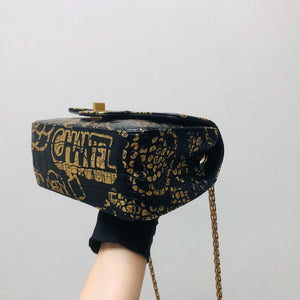 CHANEL 19A Graffiti Croc Embossed Mini 2.55 Reissue