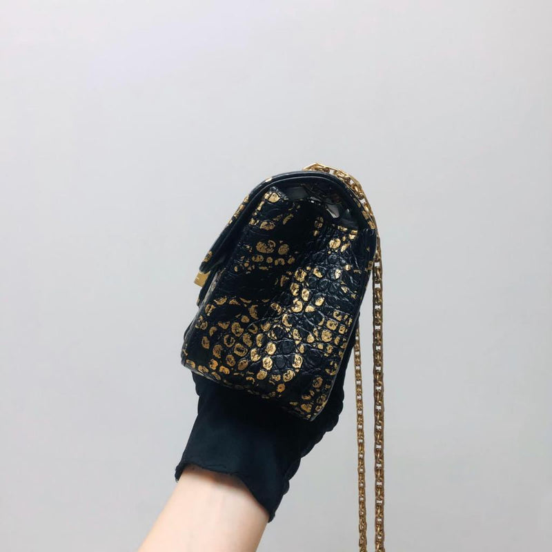 CHANEL 19A Graffiti Croc Embossed Mini 2.55 Reissue