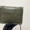 Crinkled Calfskin Matelassé Monogram Niki Wallet On Chain Khaki Militaire