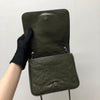 Crinkled Calfskin Matelassé Monogram Niki Wallet On Chain Khaki Militaire