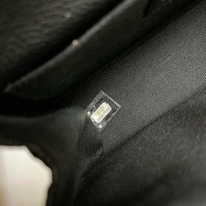 Grained Calfskin Quilted 2.55 Reissue Flap Belt Bag Clutch Black