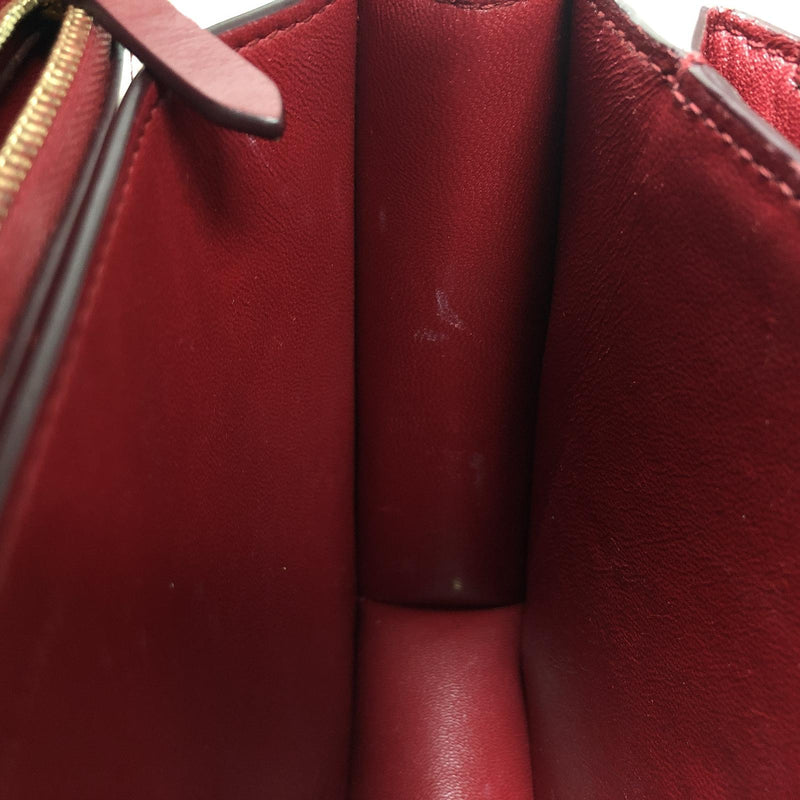 Box Calfskin Medium Classic Box Flap Red with GHW