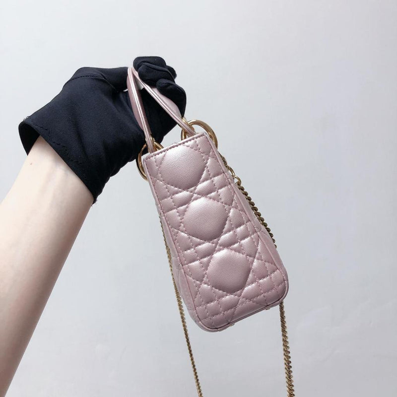Mini Lady Dior Bag Pearl Pink