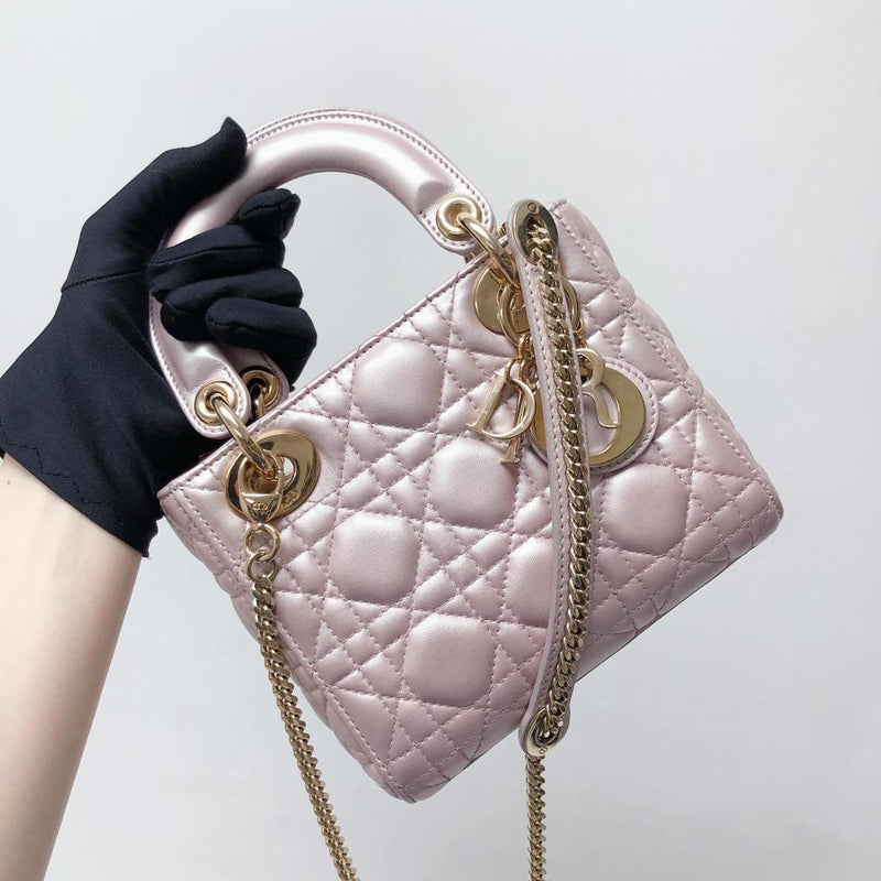 Mini Lady Dior Bag Pearl Pink