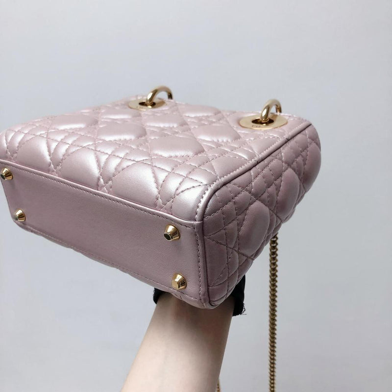 Mini Lady Dior Bag Pearl Pink