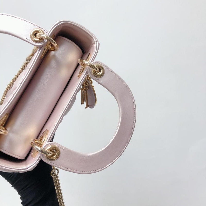 Mini Lady Dior Bag Pearl Pink