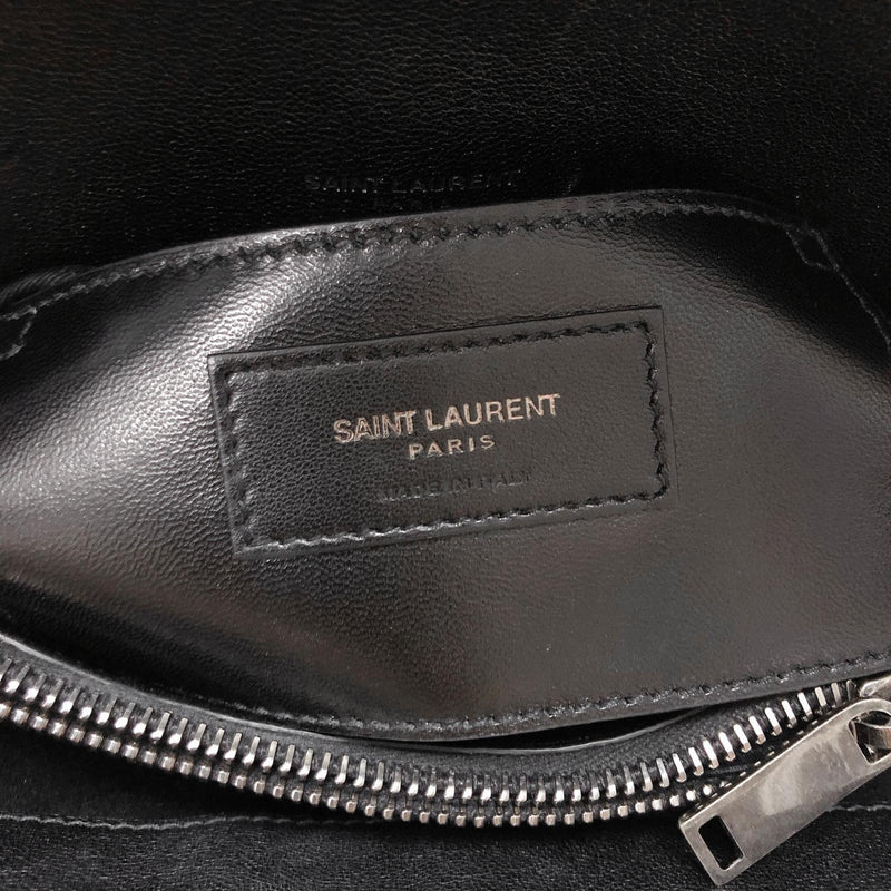 Chevron Quilted Leather Monogram Medium College Bag