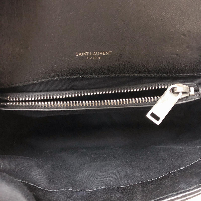 Chevron Quilted Leather Monogram Medium College Bag