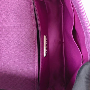 Elaphe Snakeskin Easy Carry Jumbo Flap Purple SHW