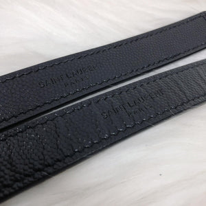 Quilted Envelope Medium Bag Black SHW